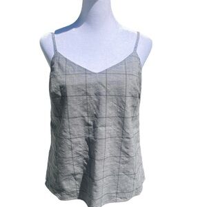 Banana Republic Businesswear Camisole in Gray Plaid Size XS